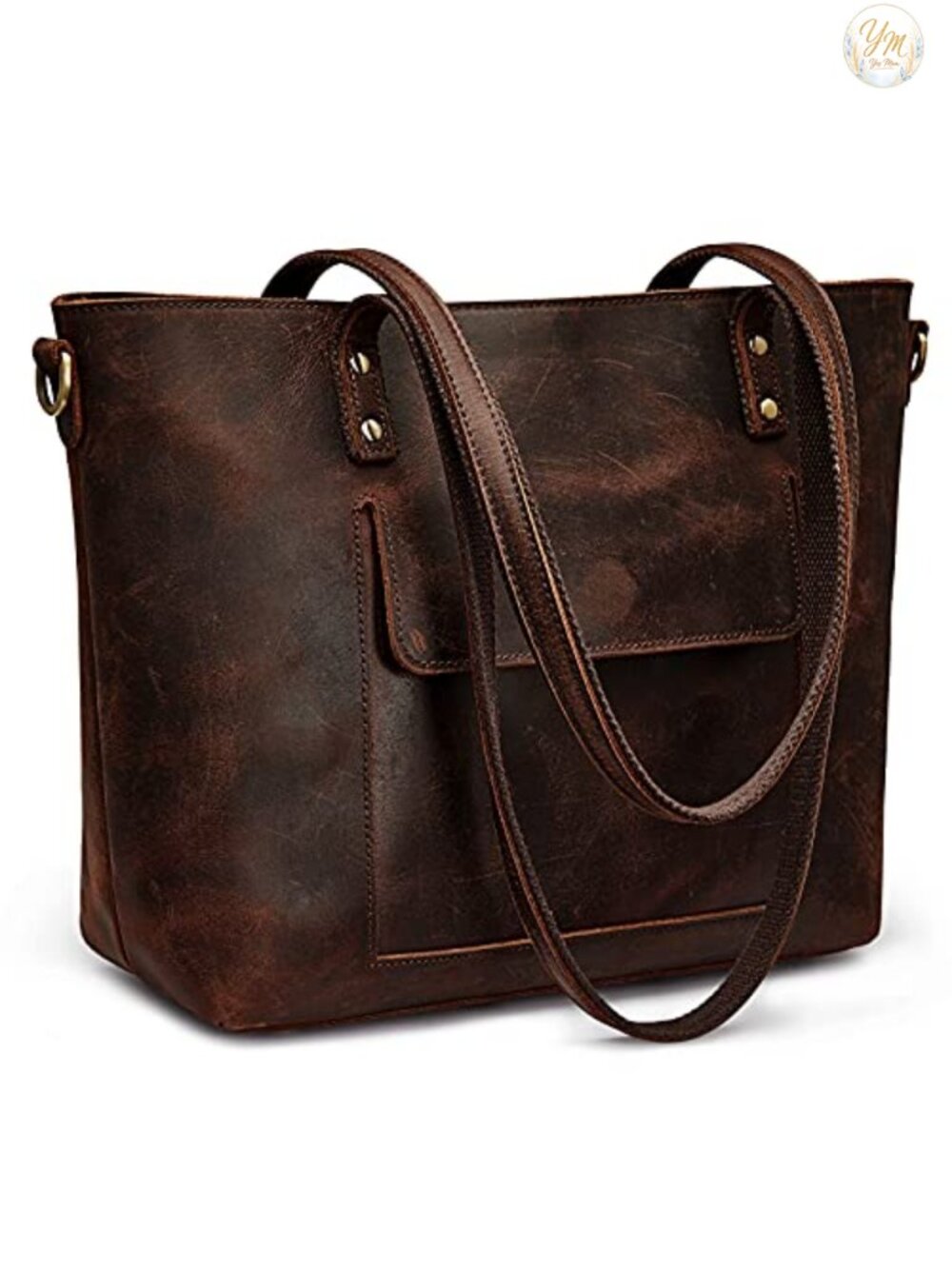 Genuine Leather Tote Bag Shoulder Handbag Crossbody Purse Laptop Travel Bag
